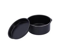 Jenngaoo Teglia Pizza per Friggitrice ad Aria, Stampo Torta Rotondo 18 cm Antiaderente e Lavabile per Cottura Stufati, Lasagne, Dolci - Compatibile con la Maggior Parte delle Friggitrici ad Aria