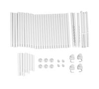 Jenngaoo Tenda a soffitto regolabile in acciaio al carbonio, divisore ambientale da parete a soffitto, asta per tende da 77-177cm x 122-305cm per soggiorno, camera, ufficio (Bianco opaco)