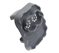 Jenngaoo Vassoio per Vasca Idromassaggio Antiscivolo Regolabile con Fori di Drenaggio, Vassoio Laterale per SPA Piscina Vasca da Bagno, Portabicchieri Regolabile, Materiale TPU, Pe (Grigio)