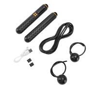 Jenngaoo Weighted Cordless Jump Rope with Counter, Rechargeable 800mAh Lithium Battery Ropeless Design Digital Screen for Workout Tracking Enhanced Efficiency Home Gym Fitness Training Exer (Nero)