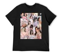 Jennie Relaxed Streetwear Tee Oversize Cotone Manica Corta Urban Top, Nero , M
