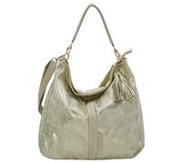 JENNIFER JONES - Borsa a mano grande da donna, con tracolla e manico, Borsa a tracolla colori eleganti, Hobo Bag, oro beige