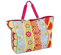 JENNIFER JONES Borsa Mare XXL Donna - Grande Borsa Spiaggia con Zip