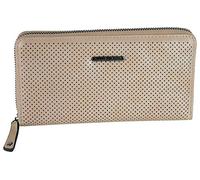 Jennifer Jones - Borsetta grande da donna - portafoglio a pochette - molti scomparti - chiusura a zip (Beige)