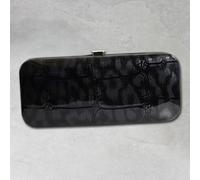 Jennifer Jones Set Di Manicure 5 Pezzi Con Astuccio In Pelle Croco Nero OTJ704S