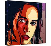 Jennifer Love Hewitt - Stampa Pop Art (Multicolore) 30 x 30 x 2,5 cm Deep Box Canvas