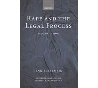 Jennifer Temkin Rape and the Legal Process (Tascabile)