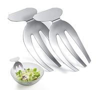 JENNIMER Mani per insalata in acciaio inox, 2 pezzi, professionali per insalata, leggere e durevoli, non hanno paura delle alte temperature, facili da pulire, lavabili in lavastoviglie.