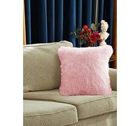 Jenny Sesal- 2 Federe Cuscino Fluffy 45X45cm in Ecopelliccia di pile con cerniera. Disponibili in diversi colori. (Cipria)