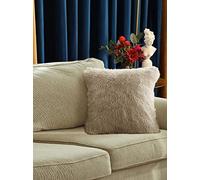 Jenny Sesal- 2 Federe Cuscino Fluffy 45X45cm in Ecopelliccia di pile con cerniera. Disponibili in diversi colori. (Lino)