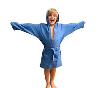 Jenny Sesal Accappatoio in microfibra con cappuccio e cintura per bambino/bambina - ragazzo/ragazza confezione salvaspazio (10/12 anni, Blue Royal)