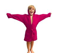 Jenny Sesal Accappatoio in microfibra con cappuccio e cintura per bambino/bambina - ragazzo/ragazza confezione salvaspazio (6/8 anni, Fuxia)