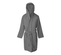 Jenny Sesal Accappatoio in microfibra con cappuccio e cintura Uomo/Donna confezione salvaspazio (M, Grigio Scuro)