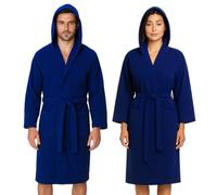 Jenny Sesal Accappatoio in microfibra con cappuccio e cintura Uomo/Donna confezione salvaspazio (XXL, Blue Royal)