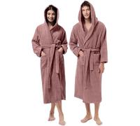 Jenny Sesal Accappatoio UNISEX in Morbida Spugna, Ideale per CASA, SPA, SAUNA, PALESTRA. Morbido e con alta capacità di asciugatura (L, Rosa Cipria)