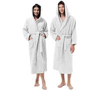 Jenny Sesal Accappatoio UNISEX Morbida Spugna, Ideale per CASA, SPA, SAUNA, PALESTRA. Morbido, confortevole e con alta capacità di asciugatura (S, Bianco)