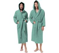 Jenny Sesal Accappatoio UNISEX Spugna, Ideale per CASA, SPA, SAUNA, PALESTRA. Morbido e con alta capacità di asciugatura (M, Verde Acqua)