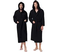 Jenny Sesal Accappatoio UNISEX Spugna, Ideale per CASA, SPA, SAUNA, PALESTRA. Morbido e con alta capacità di asciugatura (IT, Testo, XXL, Regular, Regular, Nero)