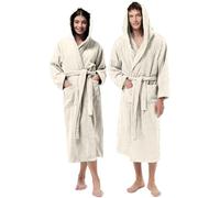 Jenny Sesal Accappatoio UNISEX Spugna, Ideale per CASA, SPA, SAUNA, PALESTRA. Morbido e con alta capacità di asciugatura (XL, Ecru)