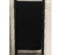 Jenny Sesal Asciugamano da bagno grande tinta unita, telo bagno, 90x140 cm. Con spugna proveniente dal Portogallo (Nero)