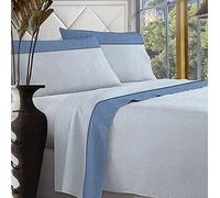 Jenny Sesal Completo letto in Flanella Anti-Pilling - Magenta Singolo, Matrimoniale e una piazza e mezza - stampato, morbido al tatto (Matrimoniale, Blu)