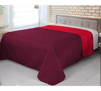 Jenny Sesal LARA trapuntino copriletto primaverile/estivo in tinta unita, double face disponibile singolo, matrimoniale e piazza e mezza (Bordeaux, Matrimoniale)