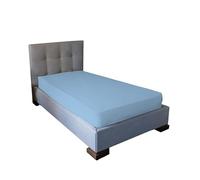 JENNY SESAL Lenzuolo sotto con angoli, in tinta unita, Letto Singolo, Matrimoniale, Piazza e Mezza - Vari Colori e Taglie (Azzurro, Singolo)