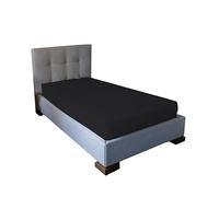 JENNY SESAL Lenzuolo sotto con angoli, in tinta unita, Letto Singolo, Matrimoniale, Piazza e Mezza - Vari Colori e Taglie (Nero, Singolo)