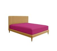 JENNY SESAL Lenzuolo sotto con angoli -tinta unita- MADE IN ITALY- letto matrimoniale, singolo e una piazza e mezza- ampia scelta di colori e taglie (Fucsia, Una piazza e mezza)