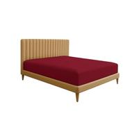 JENNY SESAL Lenzuolo sotto con angoli -tinta unita- MADE IN ITALY- letto matrimoniale, singolo e una piazza e mezza- ampia scelta di colori e taglie (Bordeaux, Una piazza e mezza)