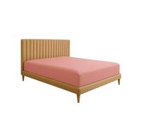 JENNY SESAL Lenzuolo sotto con angoli -tinta unita- MADE IN ITALY-matrimoniale, singolo, piazza e mezza e piazza e mezza Francese (Rosa Antico, Matrimoniale)