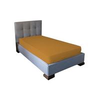 JENNY SESAL Lenzuolo sotto con angoli -tinta unita- MADE IN ITALY-matrimoniale, singolo, piazza e mezza e piazza e mezza Francese (Giallo Oro, Singolo)