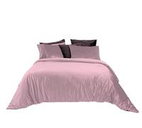 Jenny Sesal Parure copripiumino in Velluto linea Sophia Soffice ed elegante velluto sopra e microfibra sotto - set compripiumino e federe (Matrimoniale, Rosa Antico)