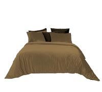 Jenny Sesal Parure copripiumino in Velluto linea Sophia Soffice ed elegante velluto sopra e microfibra sotto - set compripiumino e federe (Matrimoniale, Beige)