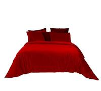 Jenny Sesal Parure copripiumino in Velluto linea Sophia Soffice ed elegante velluto sopra e microfibra sotto - set compripiumino e federe (Matrimoniale, Bordeaux)