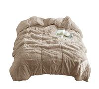 Jenny Sesal Piumone Matrimoniale Invernale Fluffy - Colore LINO - Trapunta Anallergica traspirante 100% Microfibra by Eco-pelliccia di Pile - avvolgente e caldissima per l’inverno