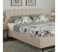 Jenny Sesal Set completo letto in Flanella Anti-Pilling - Daphne Singolo, una piazza e mezza e matrimoniale - Calde e morbide al tatto (Tortora, Matrimoniale, Floreale)