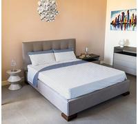 Jenny Sesal Set completo letto in Flanella Anti-Pilling - Marissa - Singolo, una piazza e mezza e matrimoniale - Calde e morbide al tatto (Martimoniale, blu)