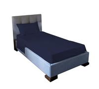 Jenny Sesal Set lenzuola letto - tinta unita di colore BLU - Made in Italy Completo Matrimoniale - singolo - Una Piazza e Mezzo - Set Lenzuola + Federe (Singolo)