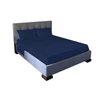 Jenny Sesal Set lenzuola letto - tinta unita - Made in Italy Completo Matrimoniale - BLU - Set Lenzuola+Federe