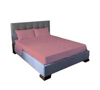 Jenny Sesal Set lenzuola letto - tinta unita - Made in Italy Completo Matrimoniale - singolo - Una Piazza e Mezzo - Set Lenzuola + Federe (rosa antico, Una Piazza e Mezza)