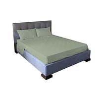 Jenny Sesal Set lenzuola letto - tinta unita - Made in Italy Completo Matrimoniale - singolo - Una Piazza e Mezzo - Set Lenzuola + Federe (verde salvia, Piazza e mezza Francese)