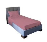 Jenny Sesal Set lenzuola letto - tinta unita - Made in Italy Completo Matrimoniale - singolo - Una Piazza e Mezzo - Set Lenzuola + Federe (rosa antico, Singolo)