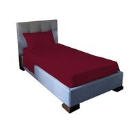 Jenny Sesal Set lenzuola letto - tinta unita - Made in Italy Completo Singolo - BORDEAUX - Set Lenzuola+Federe