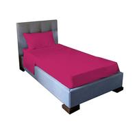 Jenny Sesal Set lenzuola letto - tinta unita - Made in Italy Completo Singolo - FUCSIA - Set Lenzuola+Federe
