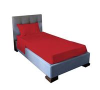 Jenny Sesal Set lenzuola letto - tinta unita - Made in Italy Completo Singolo - ROSSO - Set Lenzuola+Federe