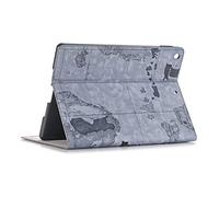 Jennyfly Cover per iPad Air, ultra sottile in pelle PU con slot per schede Smart Hand Free Book Style Custodia per iPad Air da 9,7", colore: Grigio