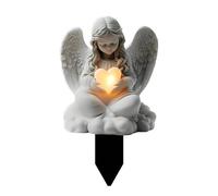 Jennytim Decorazione per tomba, resistente alle intemperie, decorazione tomba 2D e piastra per tomba d'angelo, decorazione piatta in acrilico per trincea. (C)