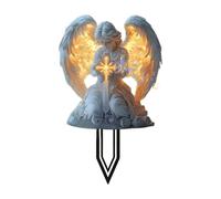 Jennytim Decorazione tomba resistente alle intemperie, decorazione per tomba 2D e piastra per tomba d'angelo, decorazione piatta in acrilico per trincea (E)