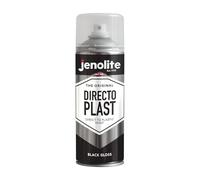 JENOLITE Directoplast Vernice lucida | NERO | 400ml | Vernice spray multisuperficie | Per tutti i tipi di plastica | Nessun primer richiesto | RAL9005